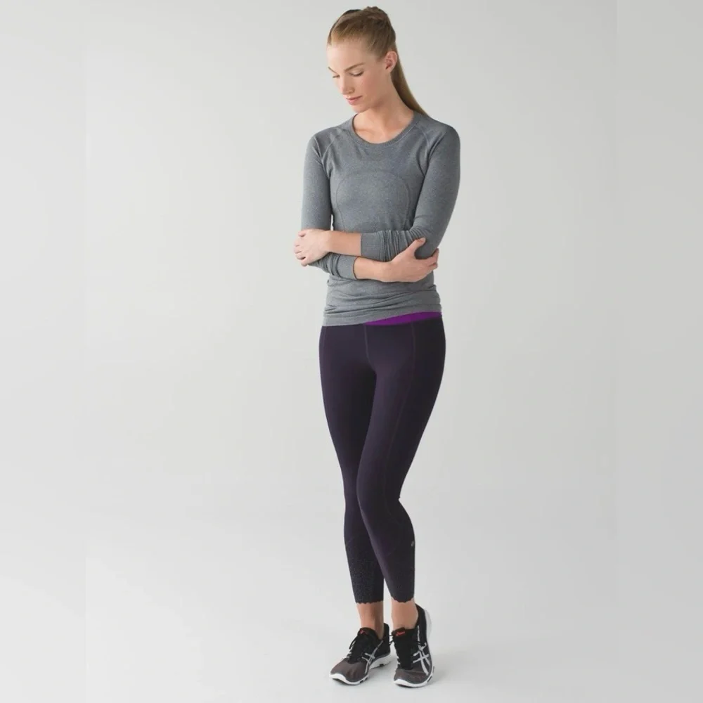 Lululemon tight stuff reflective tight grape black tender violet purple - Picture 7 of 15